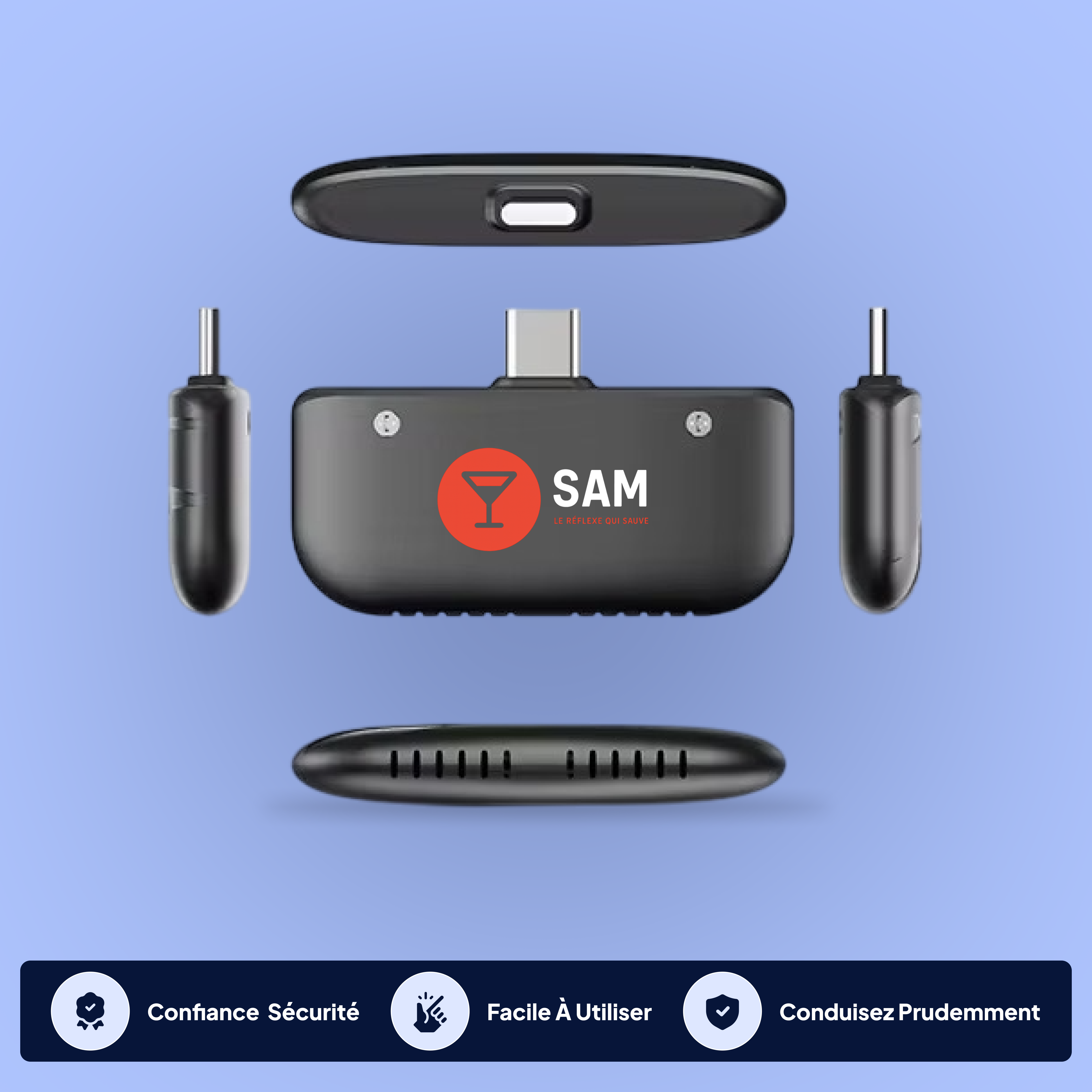 SAM — Éthylotest connecté de précision